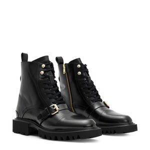 AllSaints Tori Women’s Gold & Black Leather Boots Size 9
